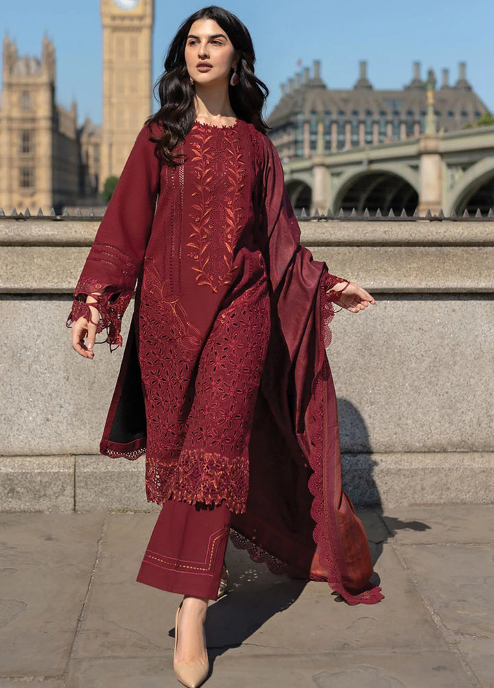 Carnation By Rang Rasiya Embroidered Slub Suit Unstitched 3 Piece RR24CE D-08 Audrey - Winter Collection