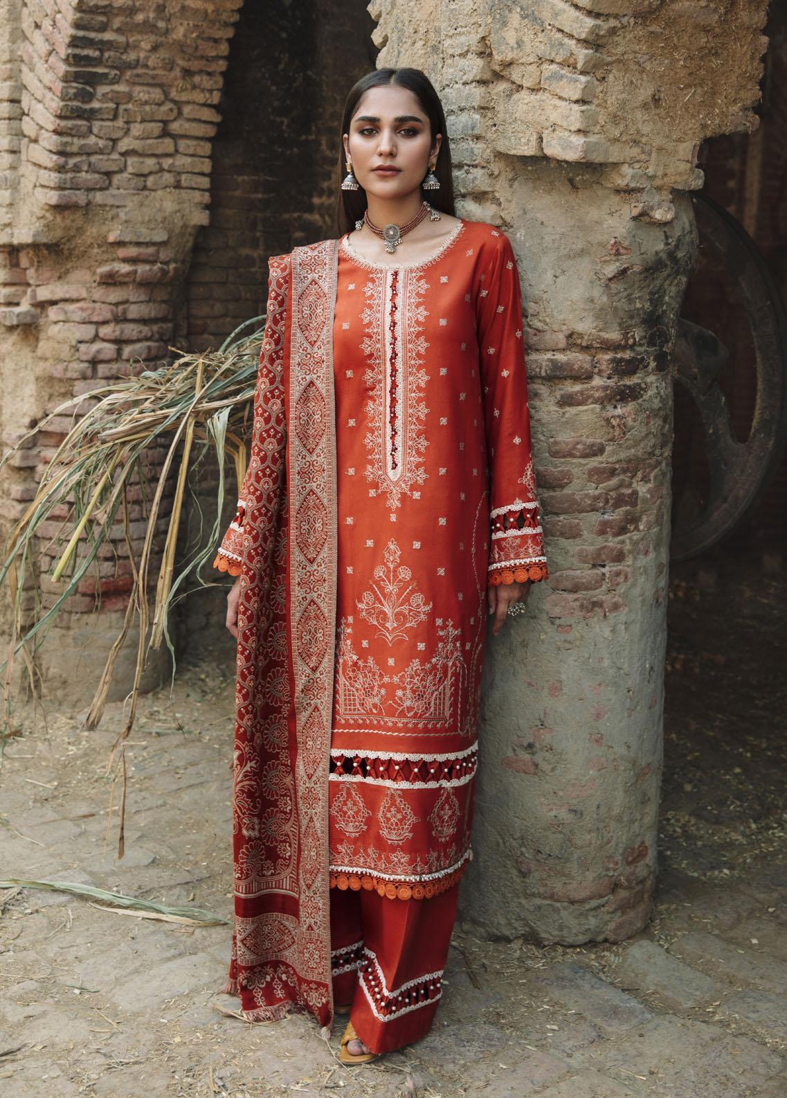 Humdum Winter Carvaan By Humdum Embroidered Woolen Suits Unstitched 3 Piece HD23WS 06 ...