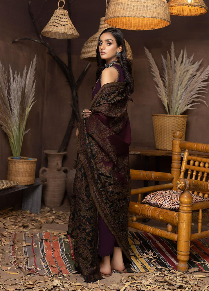 Carvaan By Humdum Embroidered Woolen Suits Unstitched 3 Piece HD22C 05 - Winter Collection