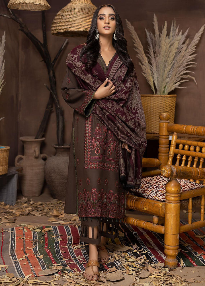 Carvaan By Humdum Embroidered Woolen Suits Unstitched 3 Piece HD22C 07 - Winter Collection
