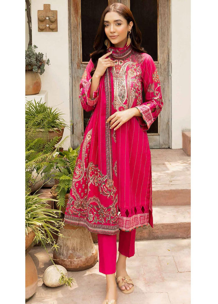 Gul Ahmed Printed  Suits Unstitched 3 Piece GA22CM CBN-22011 - Festive Collection