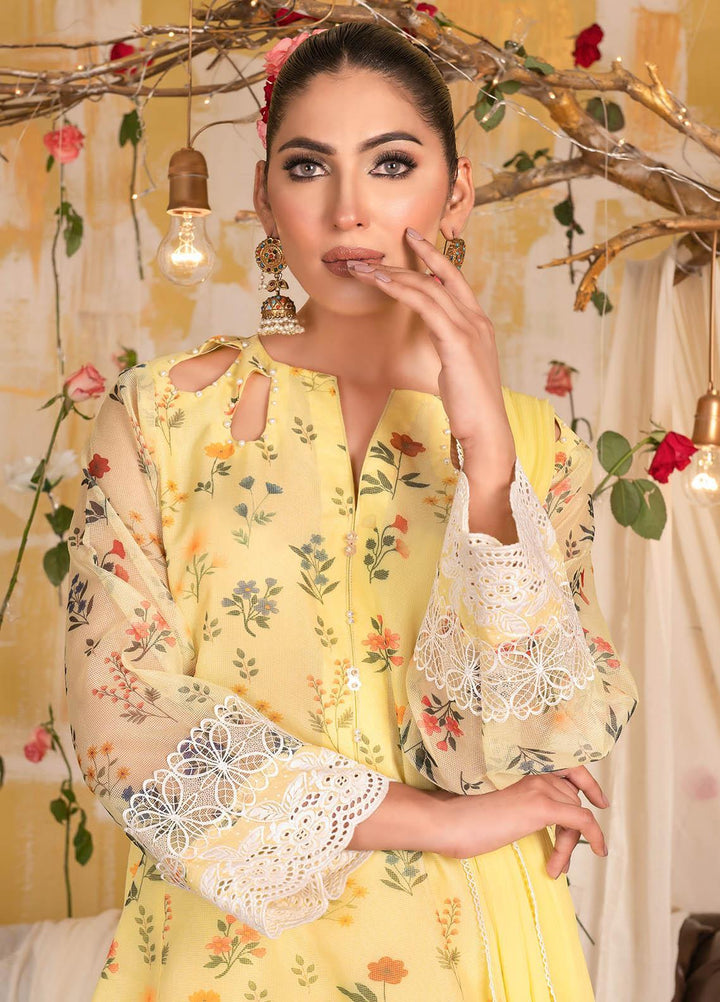 Celebration By House of Vasli Embroidered Organza Suits Unstitched 4 Piece HOV23C LA23009 SUN SHINE - Summer Collection