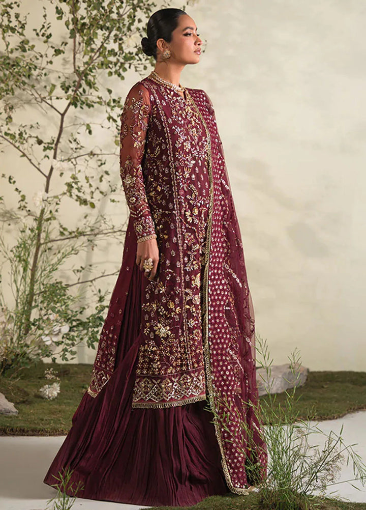 Celeste by Saffron Embroidered Net Suits Unstitched 3 Piece SFR24C Rosette - Festive Collection
