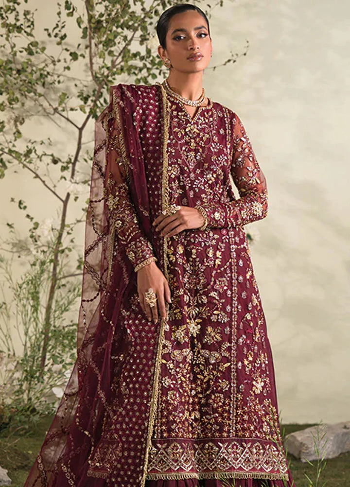Celeste by Saffron Embroidered Net Suits Unstitched 3 Piece SFR24C Rosette - Festive Collection