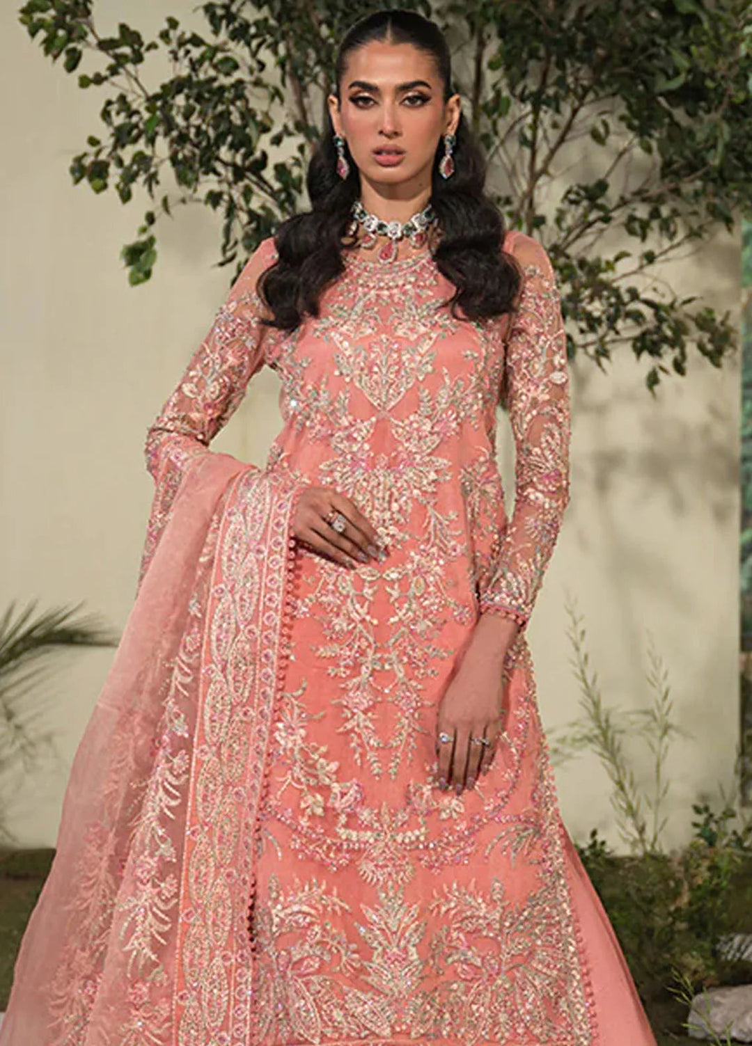 Celeste by Saffron Embroidered Organza Suits Unstitched 3 Piece SFR24C Nousha - Festive Collection