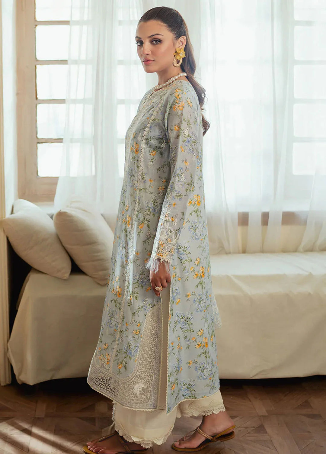 Celine By Faiza Faisal Embroidered Lawn Suit Unstitched 3 Piece FFX24E Farya - Summer Collection