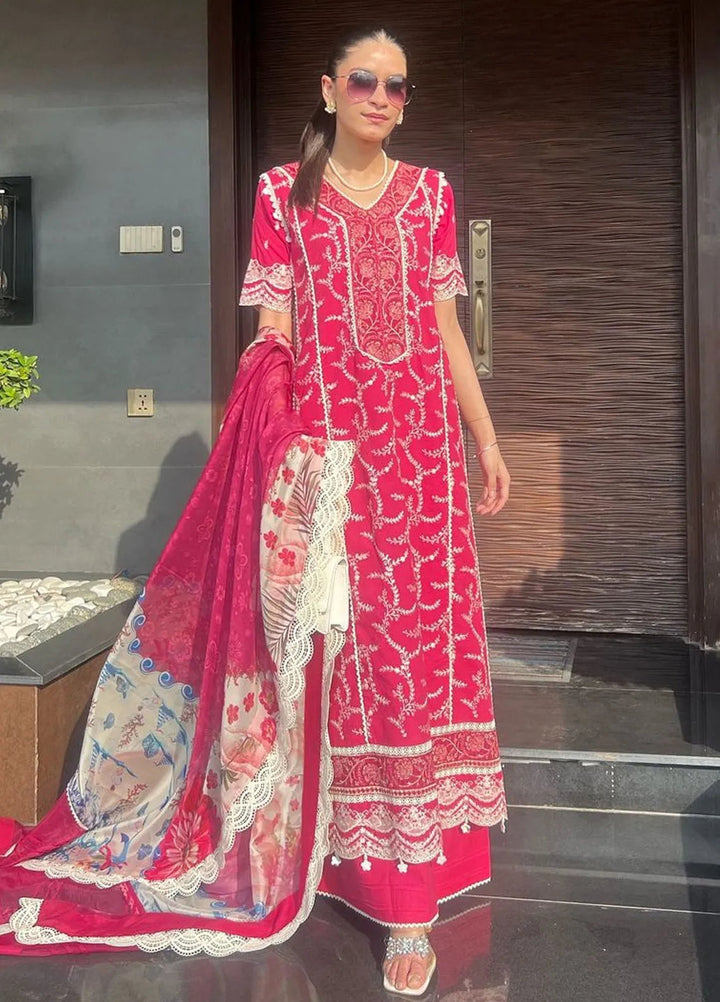 Celine By Faiza Faisal Embroidered Lawn Suit Unstitched 3 Piece FFX24E Mawra - Summer Collection