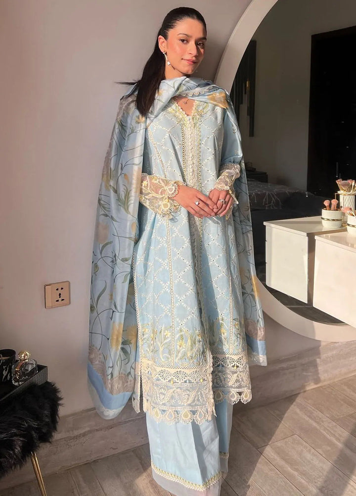 Celine By Faiza Faisal Embroidered Lawn Suit Unstitched 3 Piece FFX24E Rida - Summer Collection
