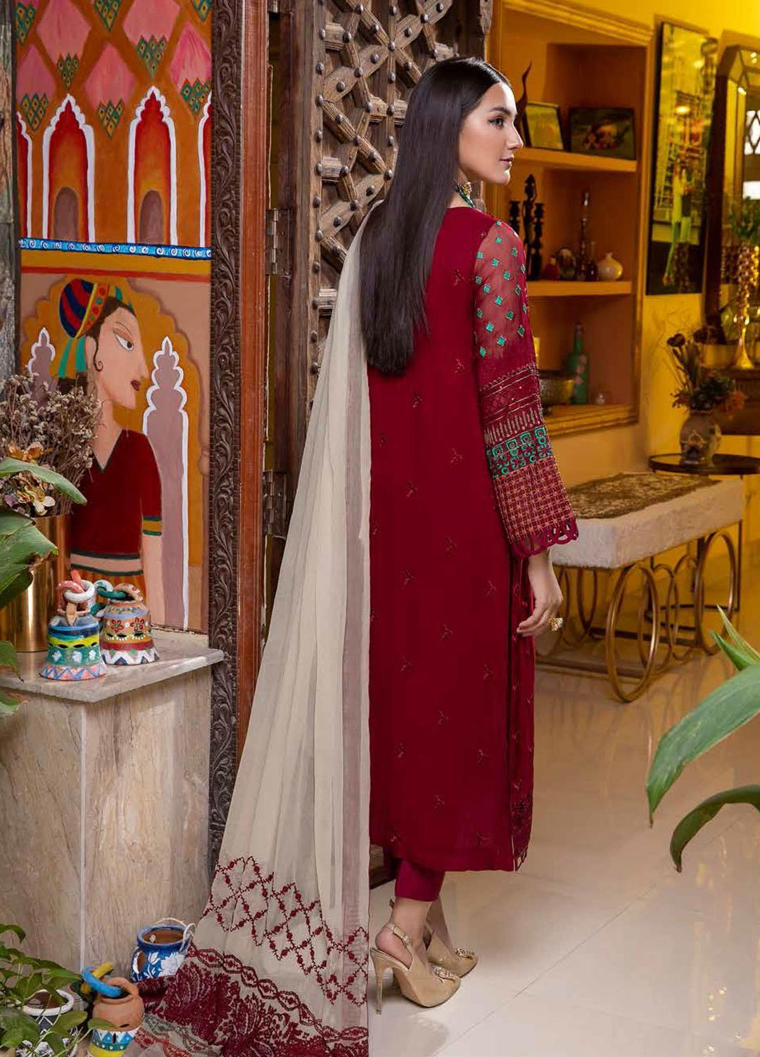 Celine By Charizma Embroidered Chiffon Suits Unstitched 3 Piece CRZ21CC CCE-01 - Luxury Collection