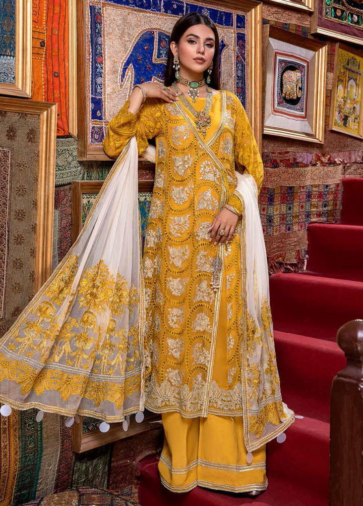 Celine By Charizma Embroidered Chiffon Suits Unstitched 3 Piece CRZ21CC CCE-02 - Luxury Collection