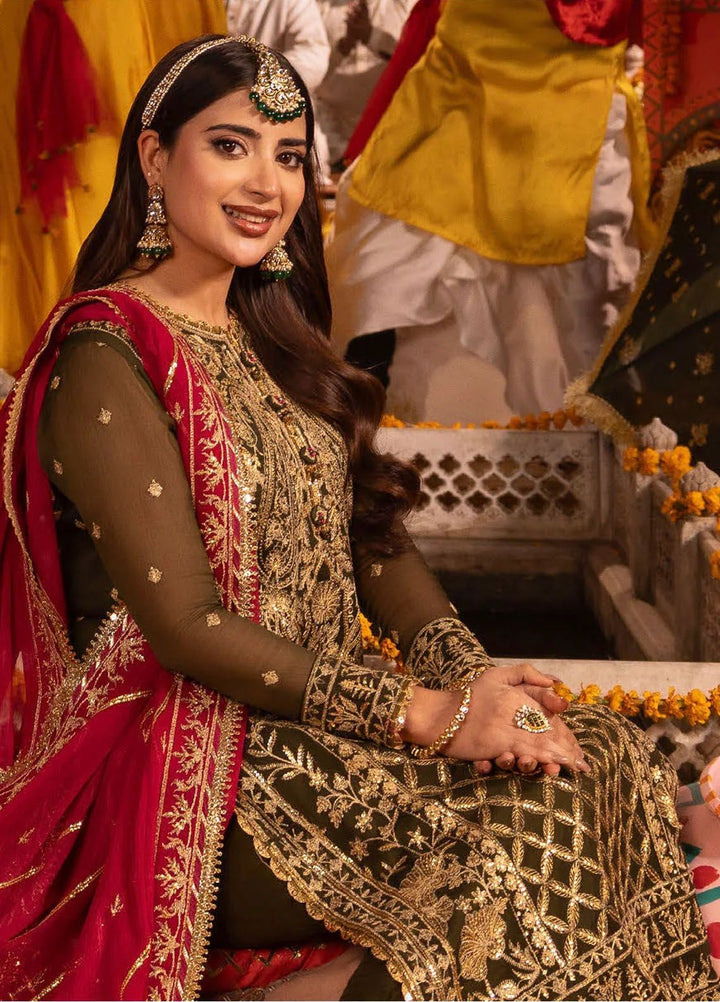 Chamak Damak by Asim Jofa Embroidered Chiffon Suits Unstitched 3 Piece AJ24CD AJCD-27 - Festive Collection