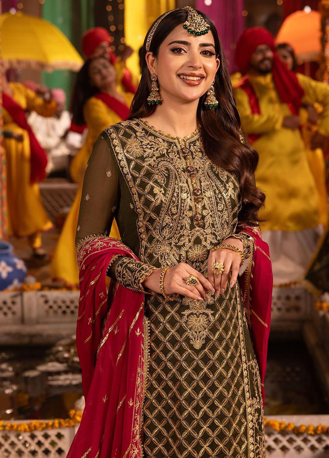 Chamak Damak by Asim Jofa Embroidered Chiffon Suits Unstitched 3 Piece AJ24CD AJCD-27 - Festive Collection