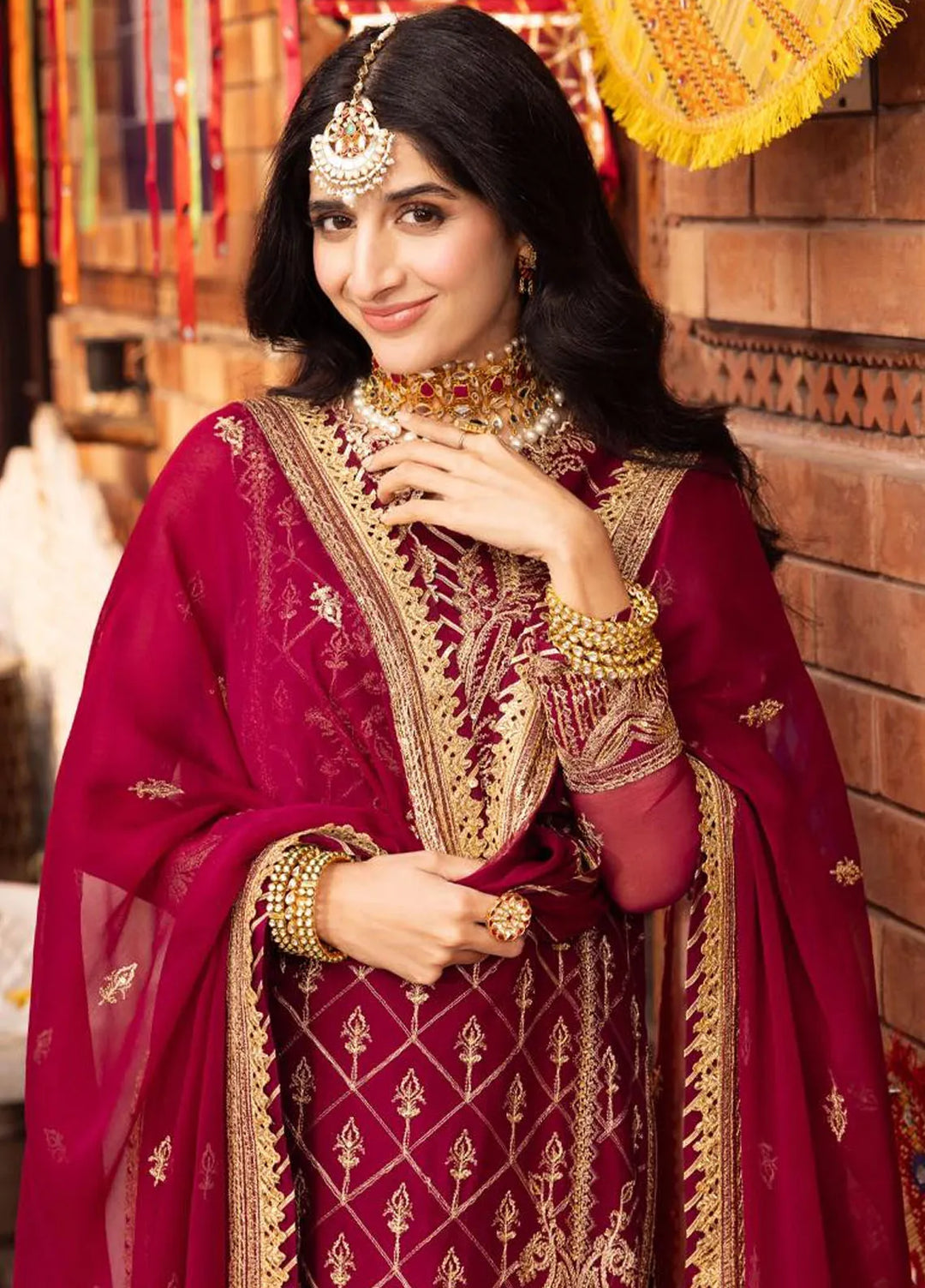 Chamak Damak by Asim Jofa Embroidered Chiffon Unstitched Suit 3 Piece AJ24CD AJCD-05 - Festive Collection
