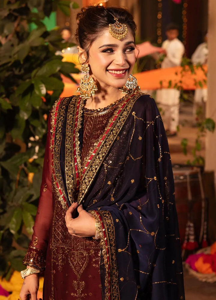 Chamak Damak by Asim Jofa Embroidered Chiffon Unstitched Suit 3 Piece AJ24CD AJCD-20 - Festive Collection
