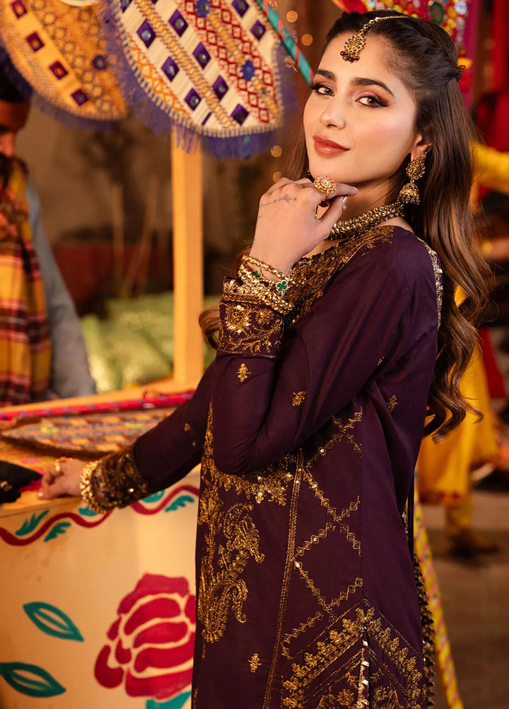 Chamak Damak by Asim Jofa Embroidered Silk Unstitched Suit 3 Piece AJ24CD AJCD-23 - Festive Collection