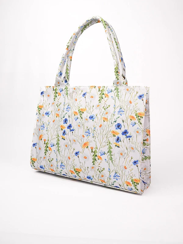 Maa aur Mai by TJK Designs Printed Chaman Canvas Tote - Casual Collection