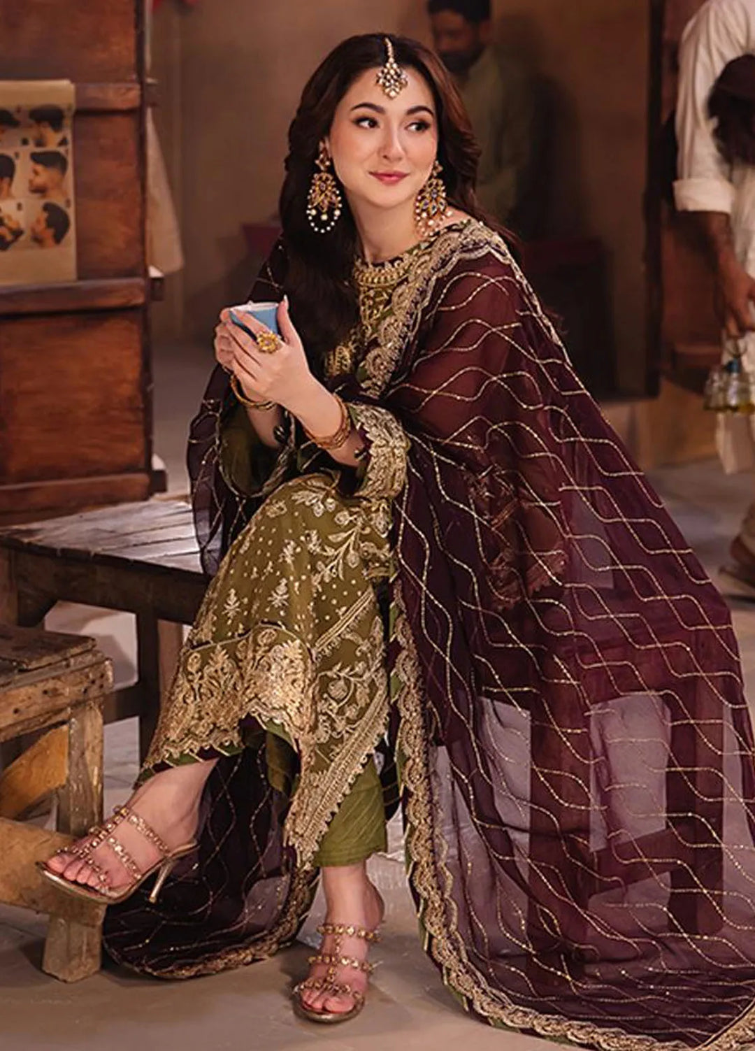Chamkeeli By Asim Jofa Embroidered Chiffon Suit Unstitched 3 Piece AJ24CF AJKK-23 - Festive Collection
