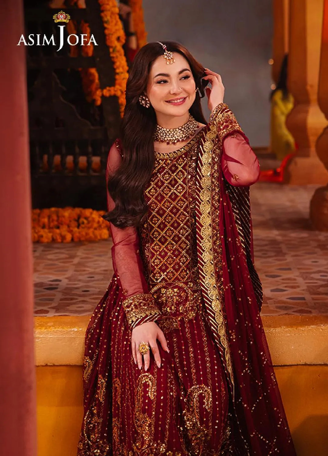 Chamkeeli By Asim Jofa Embroidered Net Suit Unstitched 3 Piece AJ24CF AJKK-13 - Festive Collection
