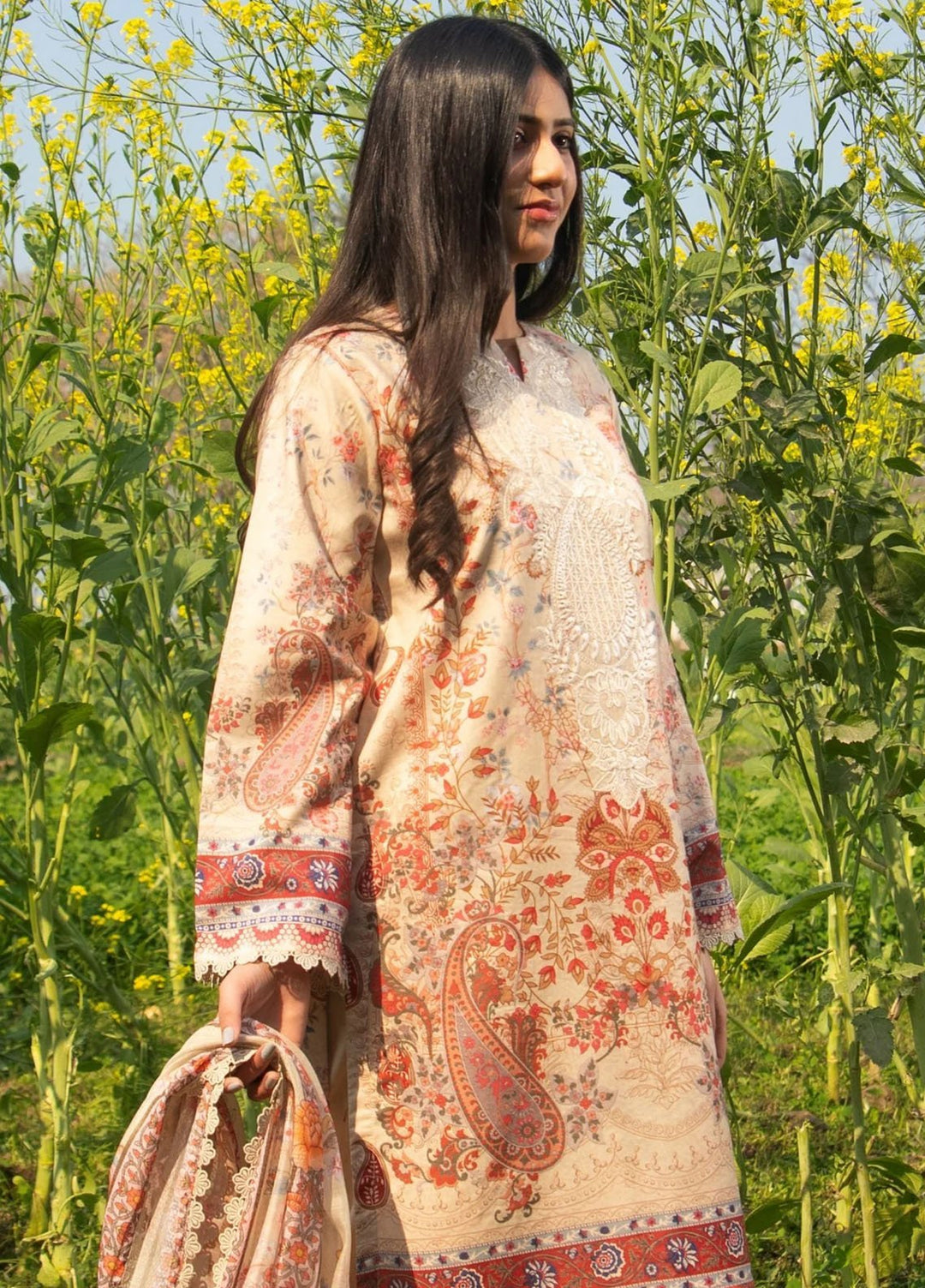 Chandan Nagri Pret Embroidered Lawn 3 Piece Suit Arsia