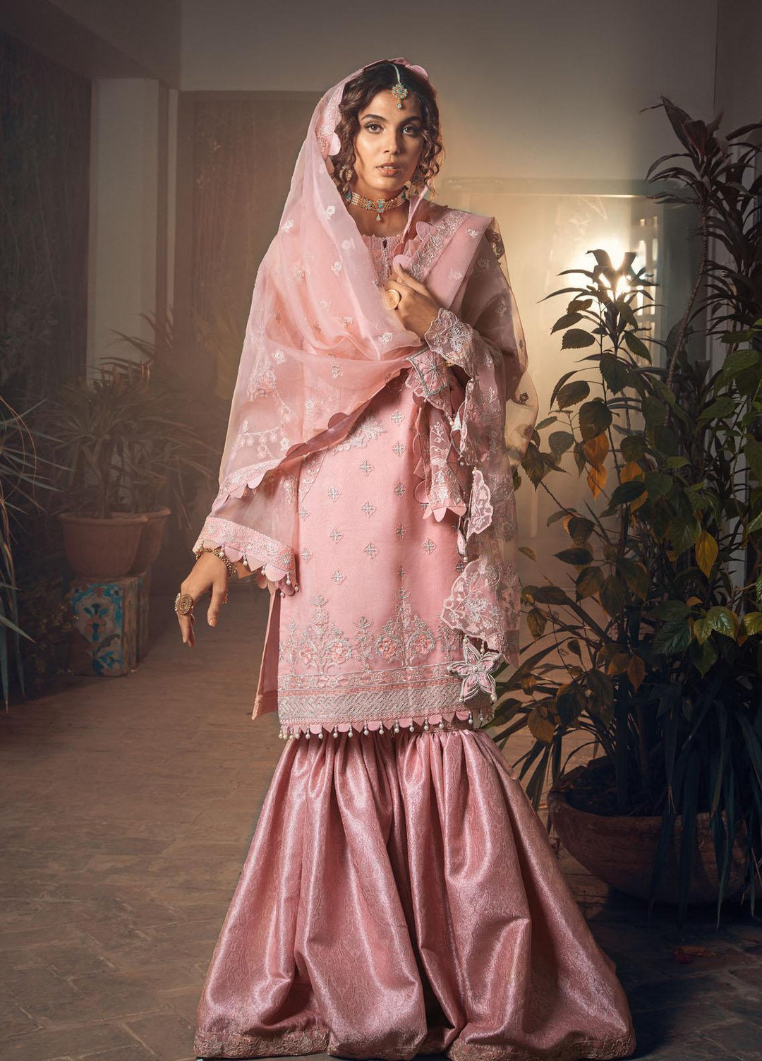 Chandni By Surmai Embroidered Organza Suits Unstitched 3 Piece SUR21C SWC-02 Gulnaar - Wedding Collection
