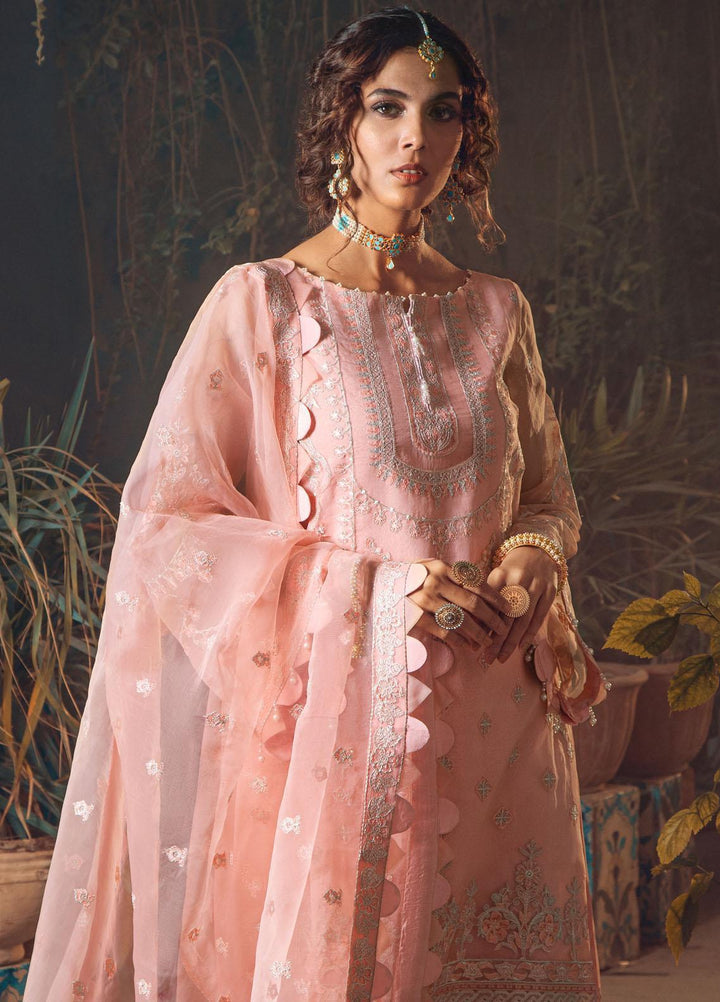 Chandni By Surmai Embroidered Organza Suits Unstitched 3 Piece SUR21C SWC-02 Gulnaar - Wedding Collection