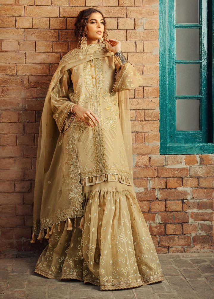 Chandni By Surmai Embroidered Organza Suits Unstitched 3 Piece SUR21C SWC-05 Mehr - Wedding Collection