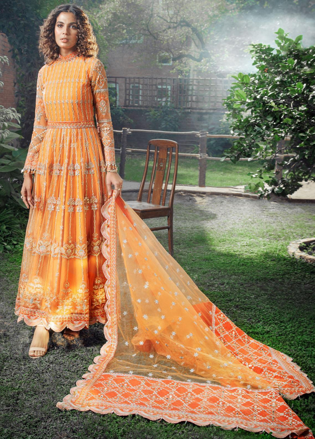 Chandni By Surmai Embroidered Net Suits Unstitched 3 Piece SUR21C SWC-06 Reena - Wedding Collection