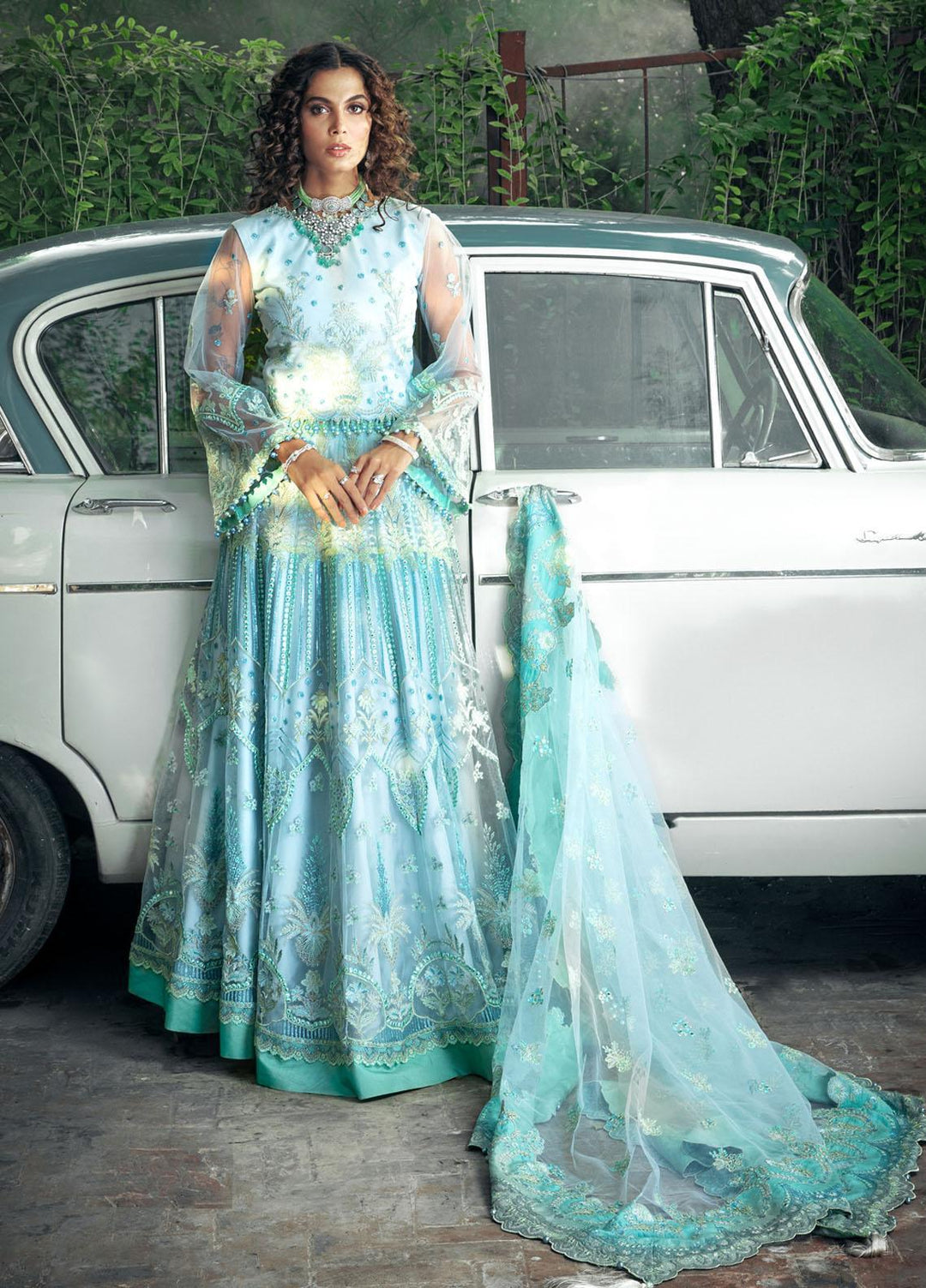 Chandni By Surmai Embroidered Net Suits Unstitched 3 Piece SUR21C SWC-07 Washaal - Wedding Collection