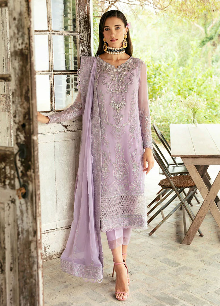 Chant D lAmour by Gulaal Embroidered Chiffon Suits Unstitched 4 Piece GL24CD D-07 Viola - Luxury Collection
