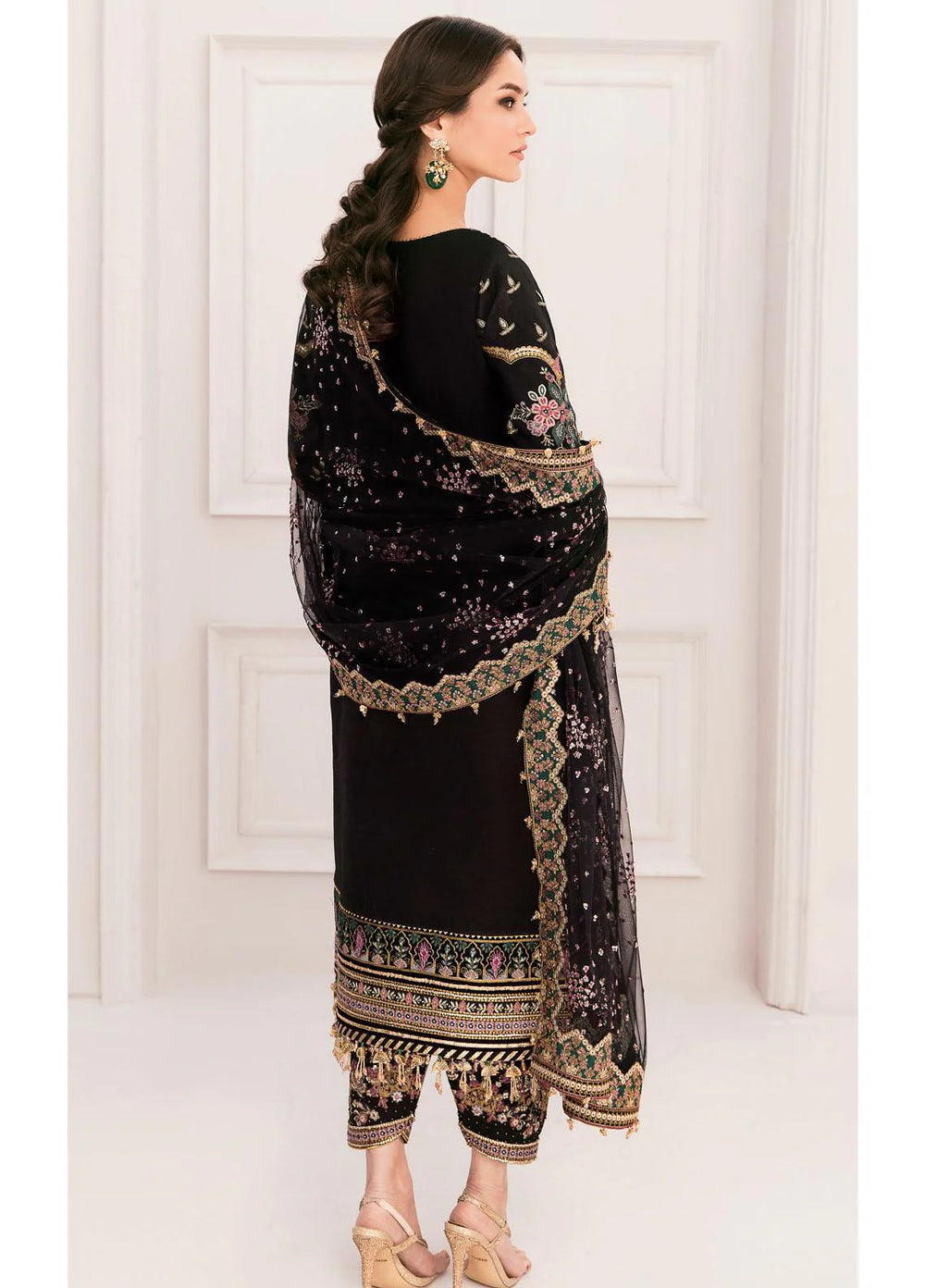 Chantelle by Baroque Unstitched Embroidered Raw Silk 3 Piece Suit BQ26UFC BQU-CH11-D04 - Festive Collection