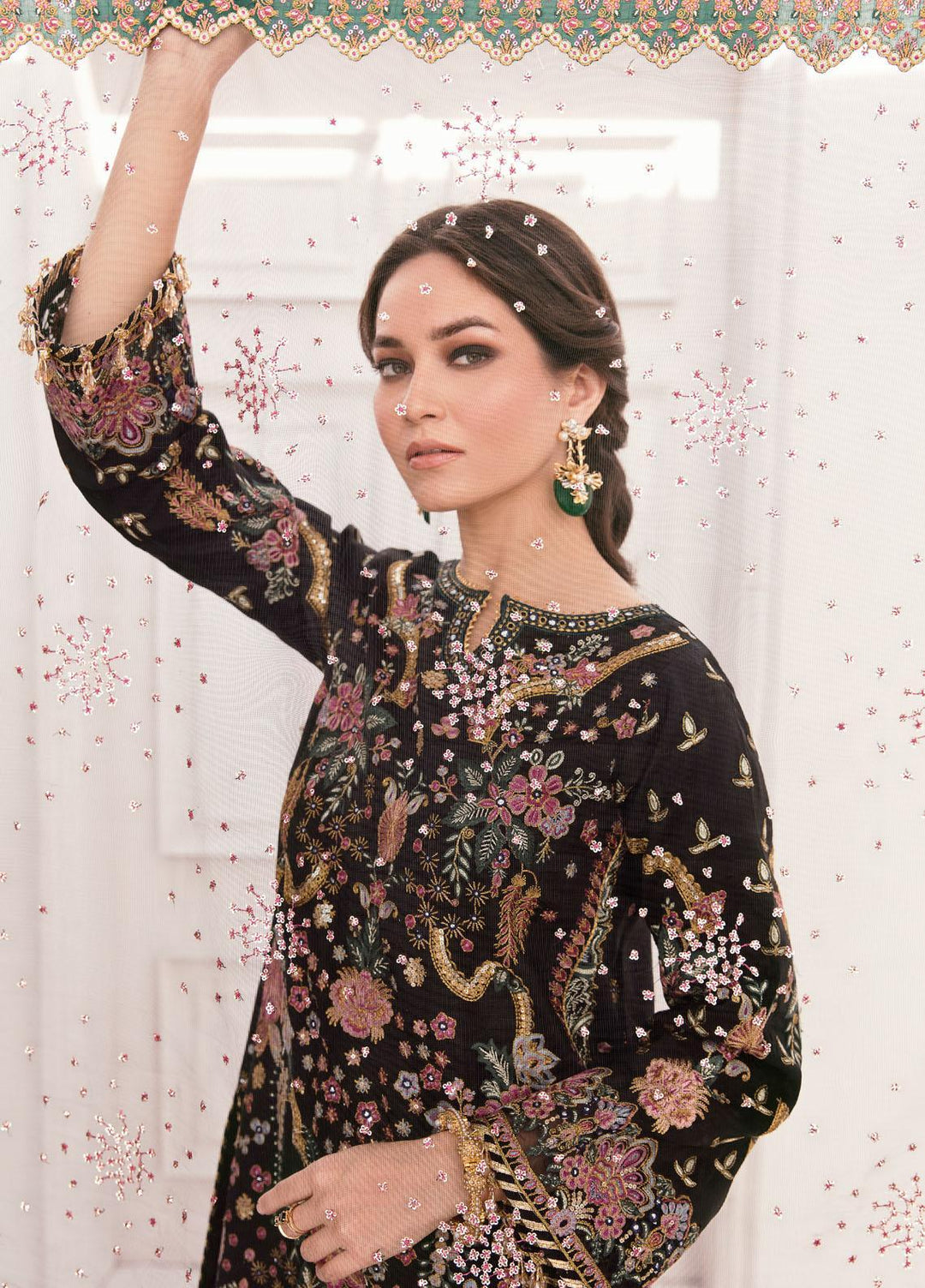 Chantelle by Baroque Unstitched Embroidered Raw Silk 3 Piece Suit BQ26UFC BQU-CH11-D04 - Festive Collection