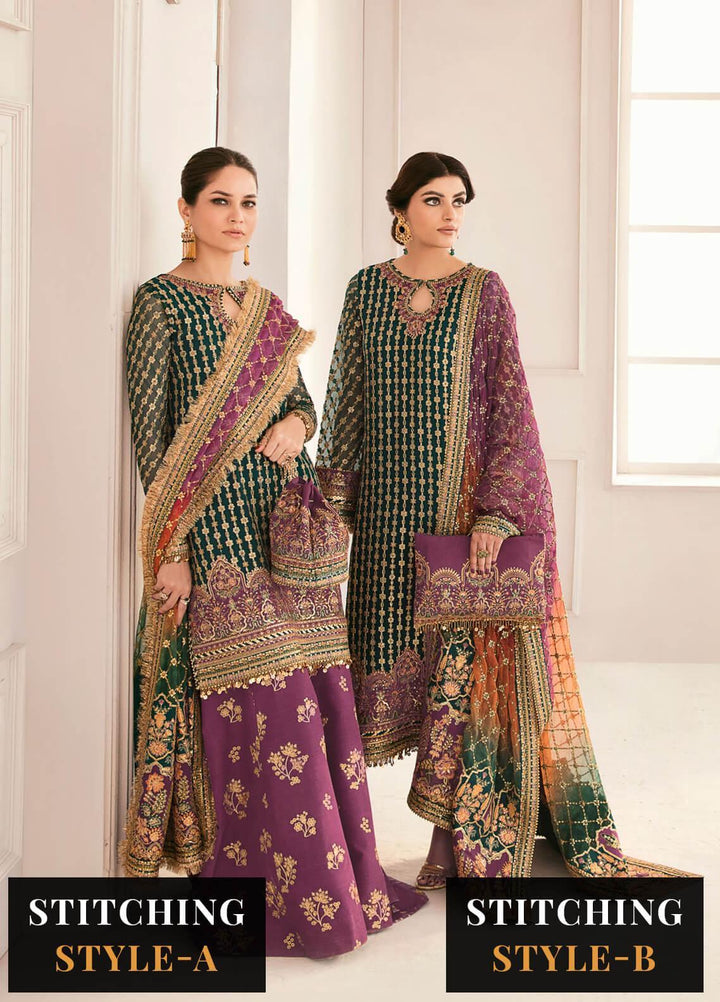Chantelle by Baroque Unstitched Embroidered Chiffon 3 Piece Suit BQ26UFC BQU-CH11-D06 - Festive Collection