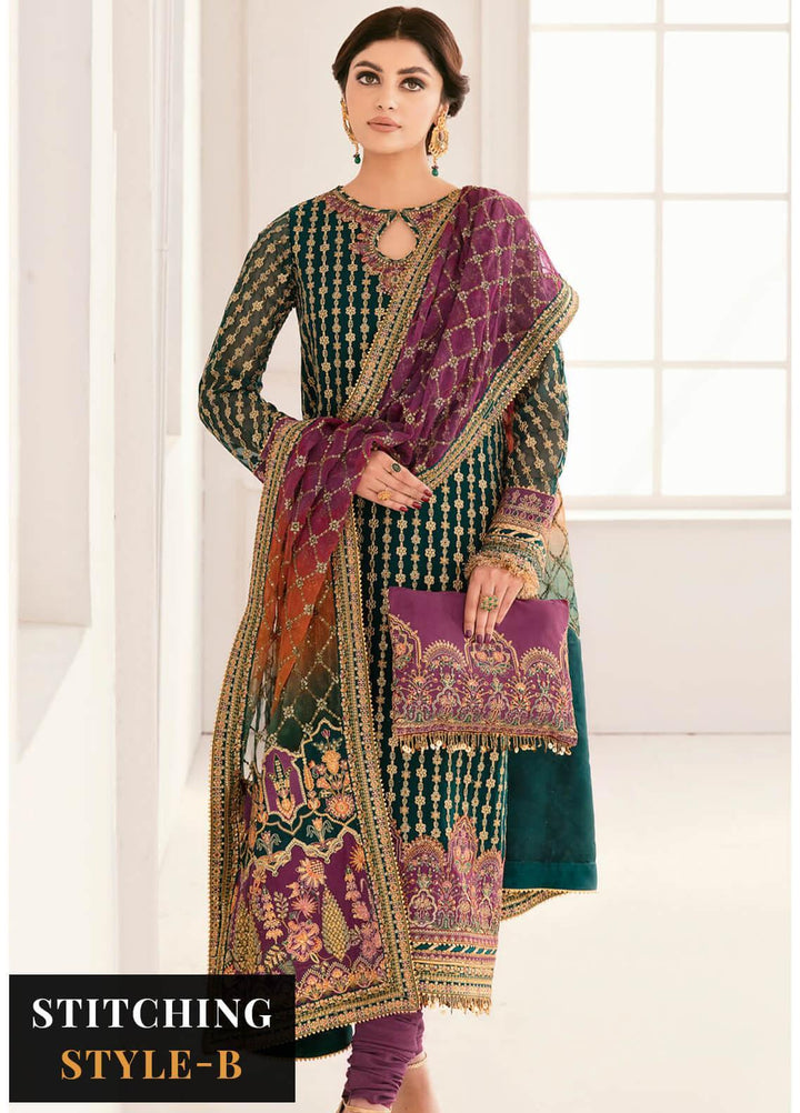 Chantelle by Baroque Unstitched Embroidered Chiffon 3 Piece Suit BQ26UFC BQU-CH11-D06 - Festive Collection