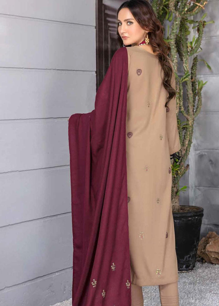 Chantilly De Lace By Aalaya Embroidered Dhanak Suits Unstitched 3 Piece ALY22CDL-V2 D-02 - Winter Collection