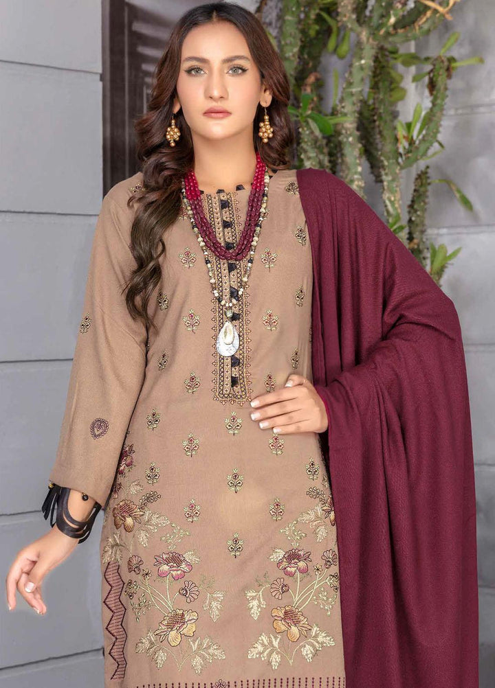 Chantilly De Lace By Aalaya Embroidered Dhanak Suits Unstitched 3 Piece ALY22CDL-V2 D-02 - Winter Collection