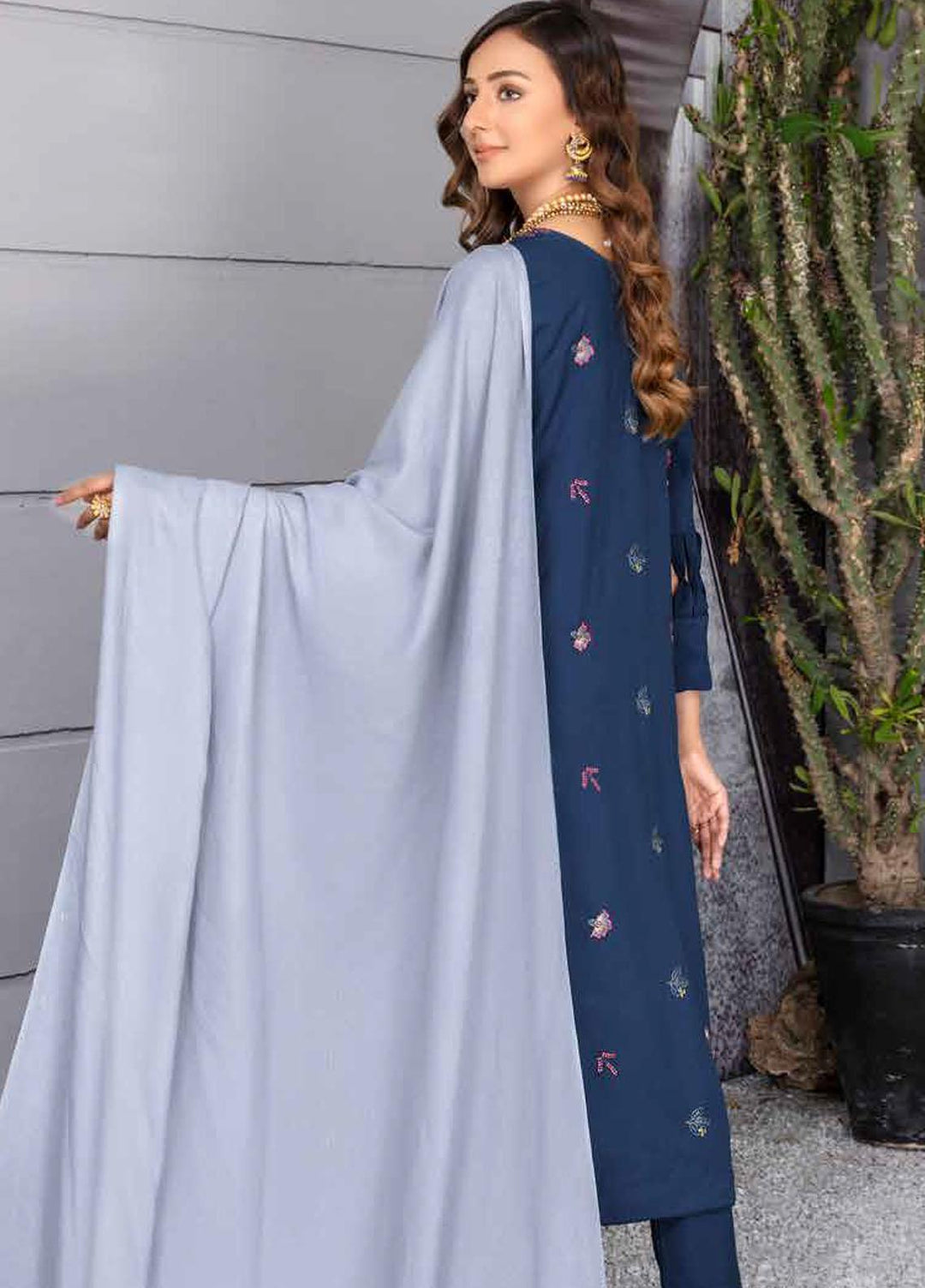 Chantilly De Lace By Aalaya Embroidered Dhanak Suits Unstitched 3 Piece ALY22CDL-V2 D-03 - Winter Collection