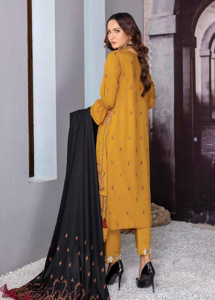 Chantilly De Lace By Aalaya Embroidered Dhanak Suits Unstitched 3 Piece ALY22CDL-V2 D-04 - Winter Collection