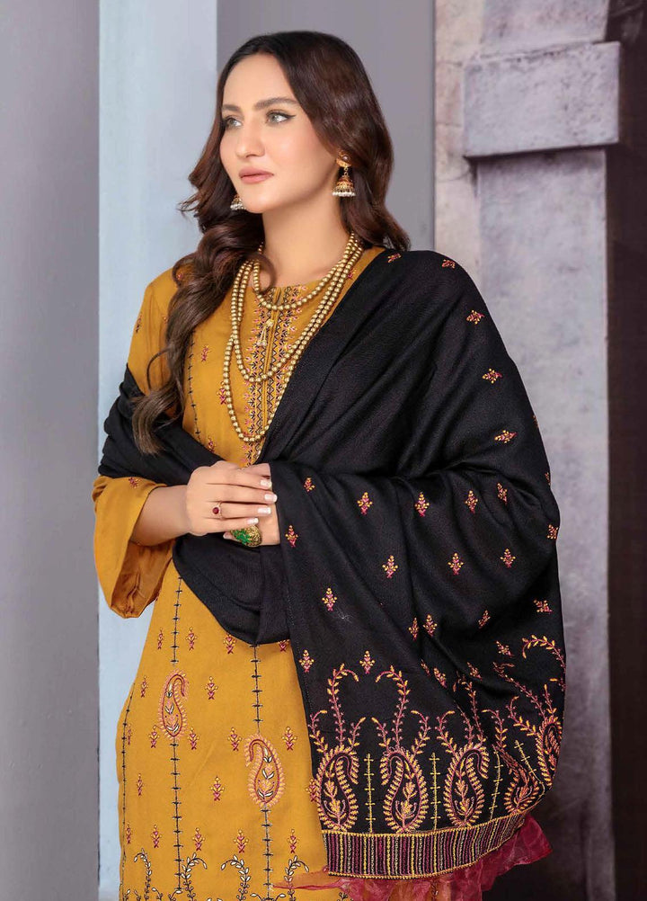Chantilly De Lace By Aalaya Embroidered Dhanak Suits Unstitched 3 Piece ALY22CDL-V2 D-04 - Winter Collection