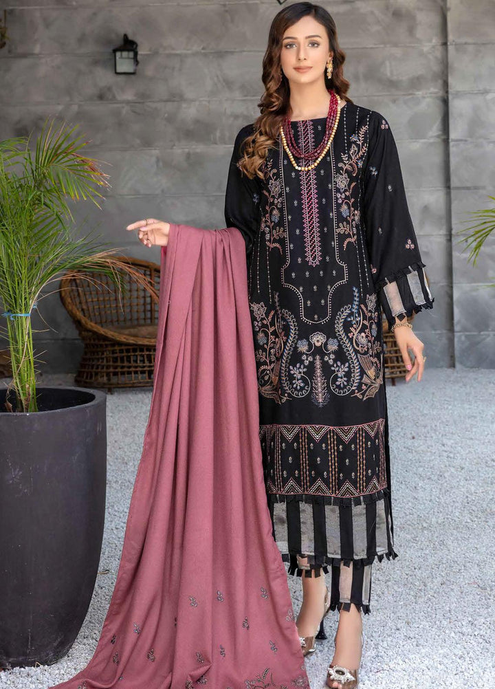 Chantilly De Lace By Aalaya Embroidered Dhanak Suits Unstitched 3 Piece ALY22CDL-V2 D-09 - Winter Collection