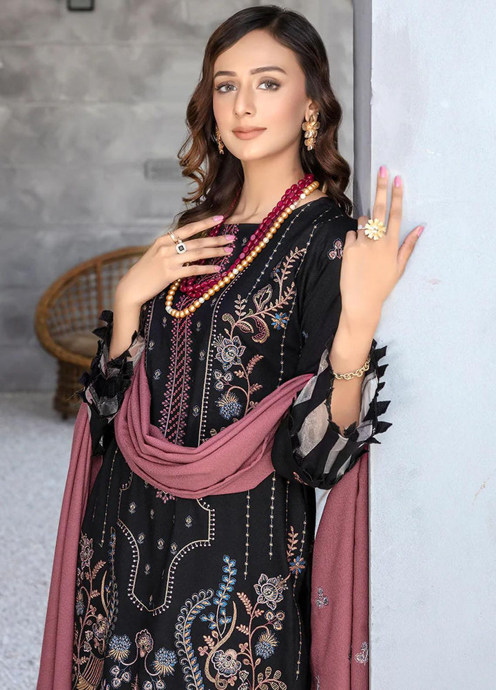 Chantilly De Lace By Aalaya Embroidered Dhanak Suits Unstitched 3 Piece ALY22CDL-V2 D-09 - Winter Collection