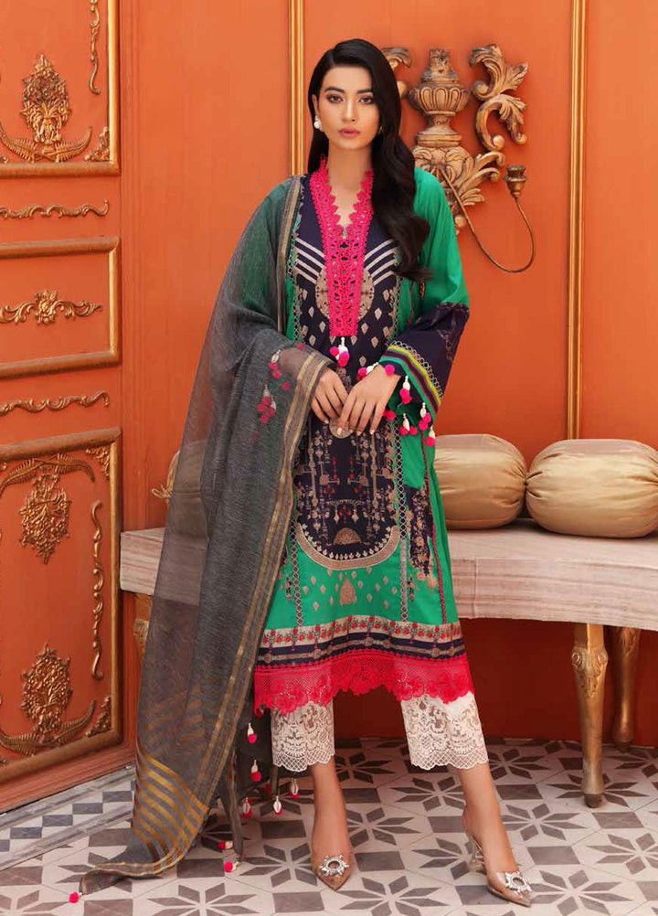 Belle By Charizma Printed Lawn Suits Unstitched 2 Piece CRZ21B 09 - Summer Collection