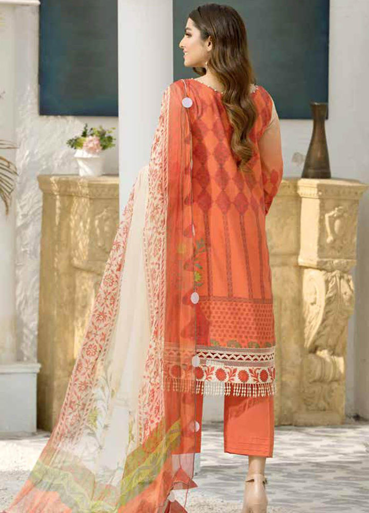 Charizma Printed Lawn Suits Unstitched 3 Piece CRZ21CP CP-11 - Summer Collection