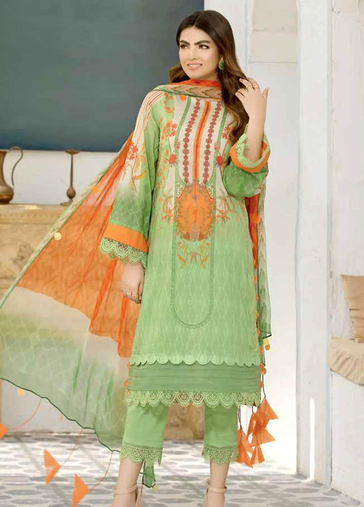 Charizma Printed Lawn Suits Unstitched 3 Piece CRZ21CP CP-12 - Summer Collection