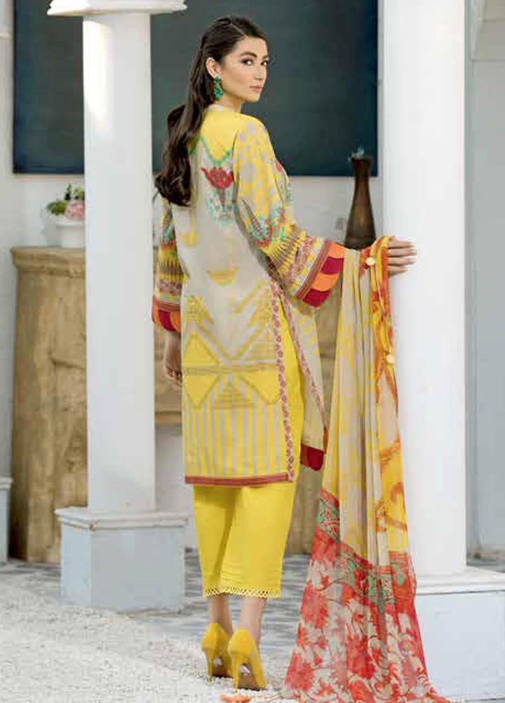 Charizma Printed Lawn Suits Unstitched 3 Piece CRZ21CP CP-13 - Summer Collection