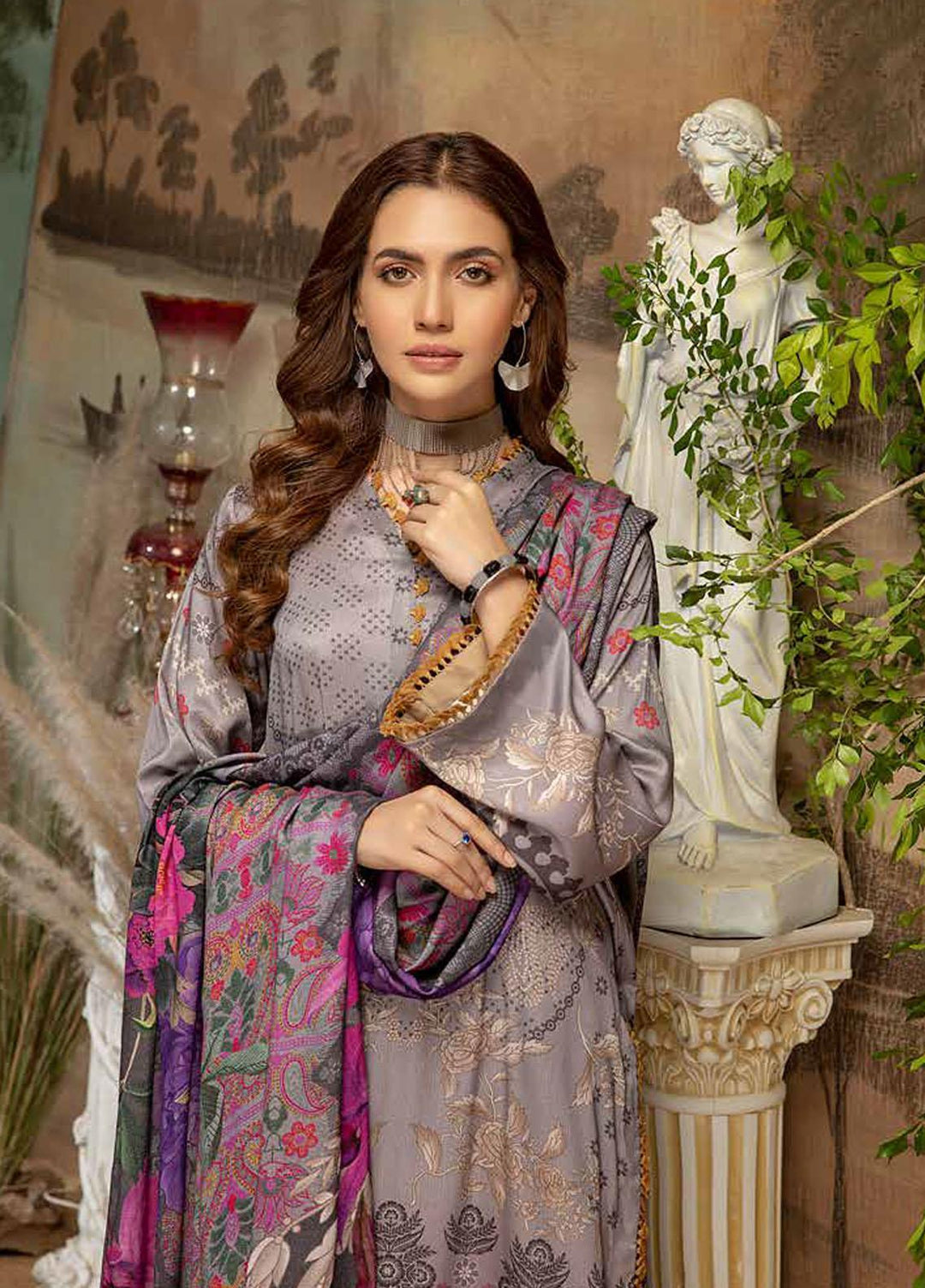 Charizma Embroidered Kotail Suits Unstitched 3 Piece CRZ21CK CPW-17 - Winter Collection