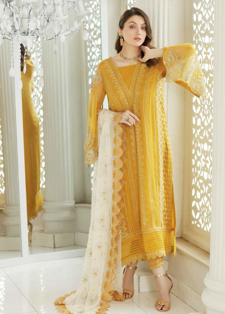 Chimmer By Charizma Embroidered Chiffon Suits Unstitched 3 Piece CRZ21-C5 33 - Luxury Collection