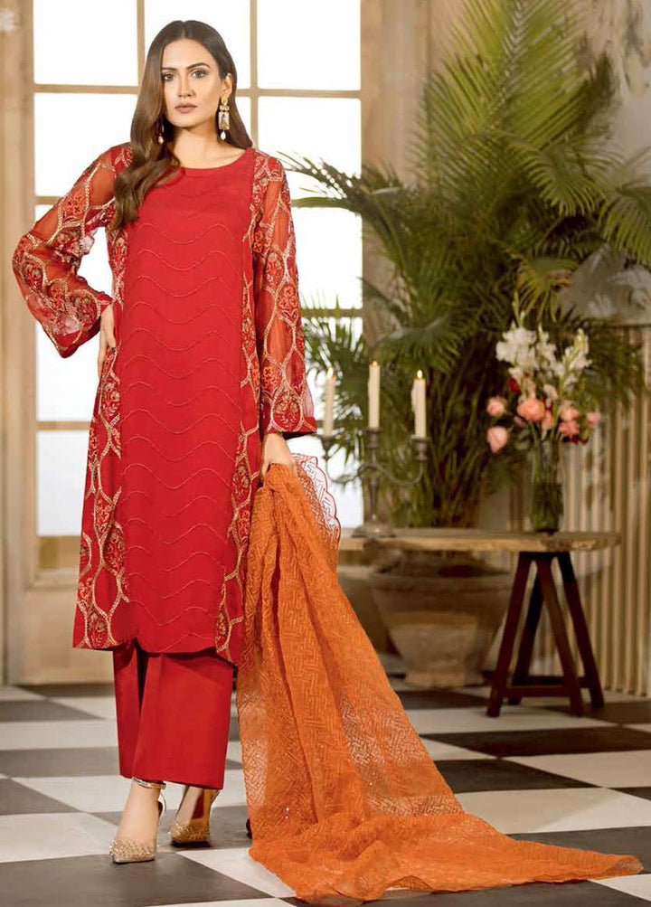 Chimmer By Charizma Embroidered Chiffon Suits Unstitched 3 Piece CRZ21-C5 35 - Luxury Collection