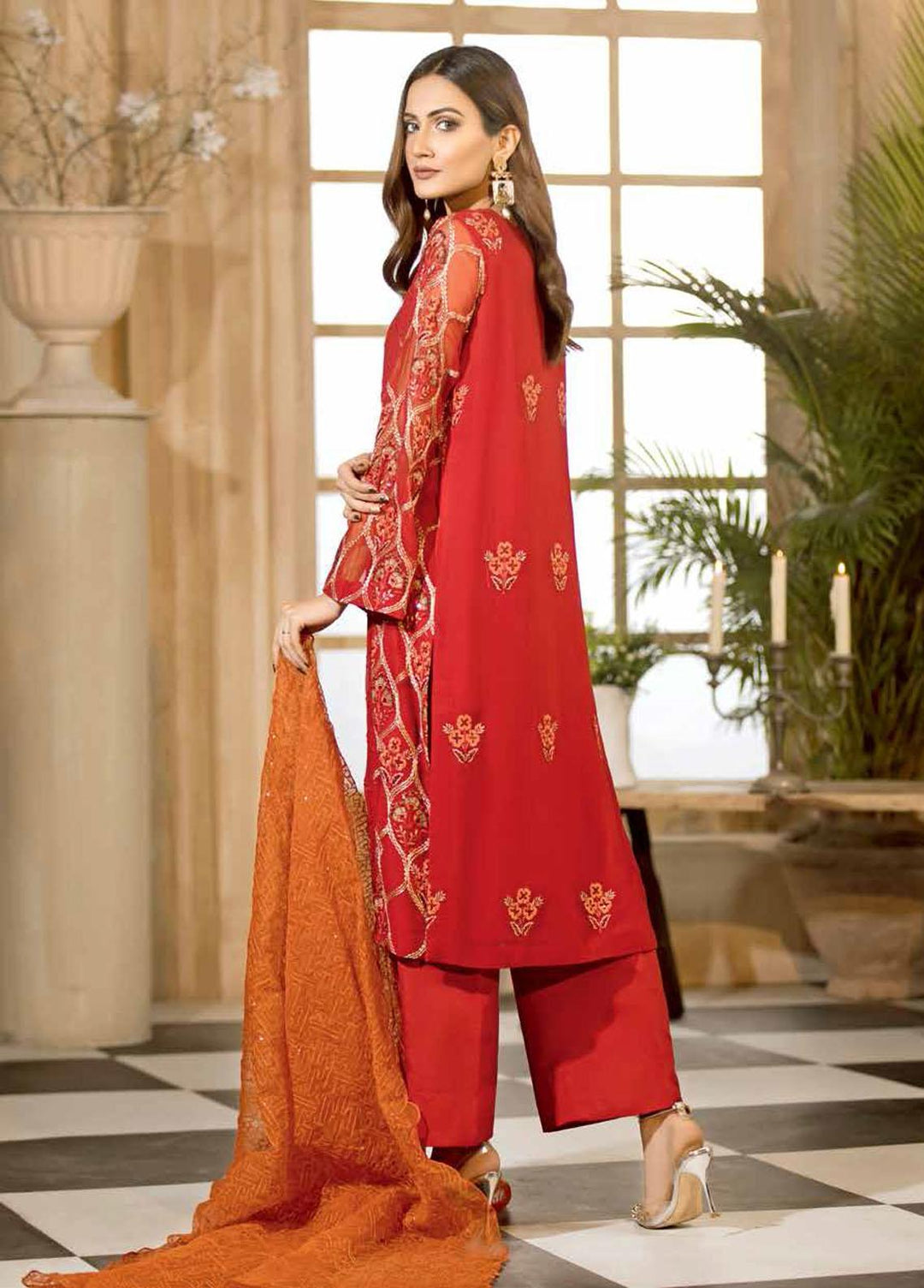 Chimmer By Charizma Embroidered Chiffon Suits Unstitched 3 Piece CRZ21-C5 35 - Luxury Collection