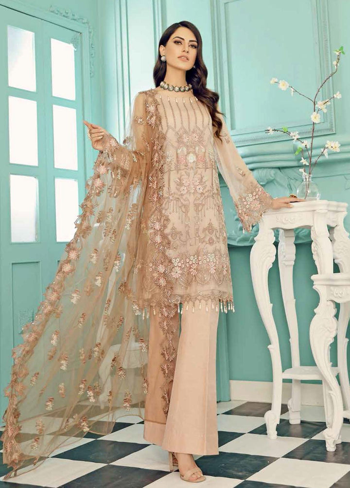 Chimmer By Charizma Embroidered Chiffon Suits Unstitched 3 Piece CRZ21-C5 36 - Luxury Collection