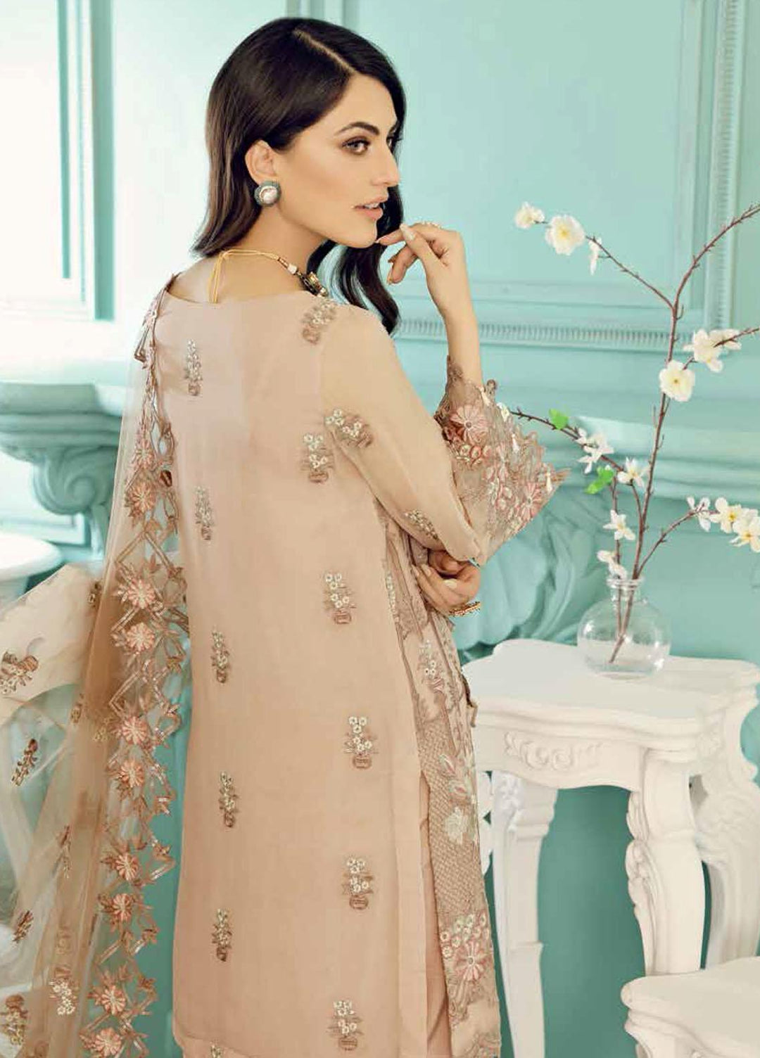 Chimmer By Charizma Embroidered Chiffon Suits Unstitched 3 Piece CRZ21-C5 36 - Luxury Collection